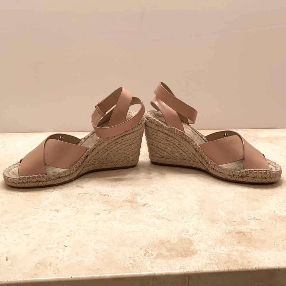 Tory Burch Bima Veg Leather Espadrille w/Ankle